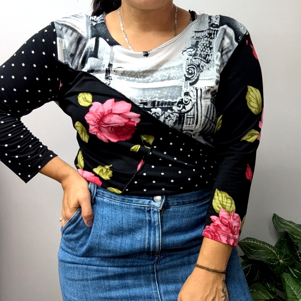 V I N T A G E:: Y2K Jessica Max Polyester Blouse